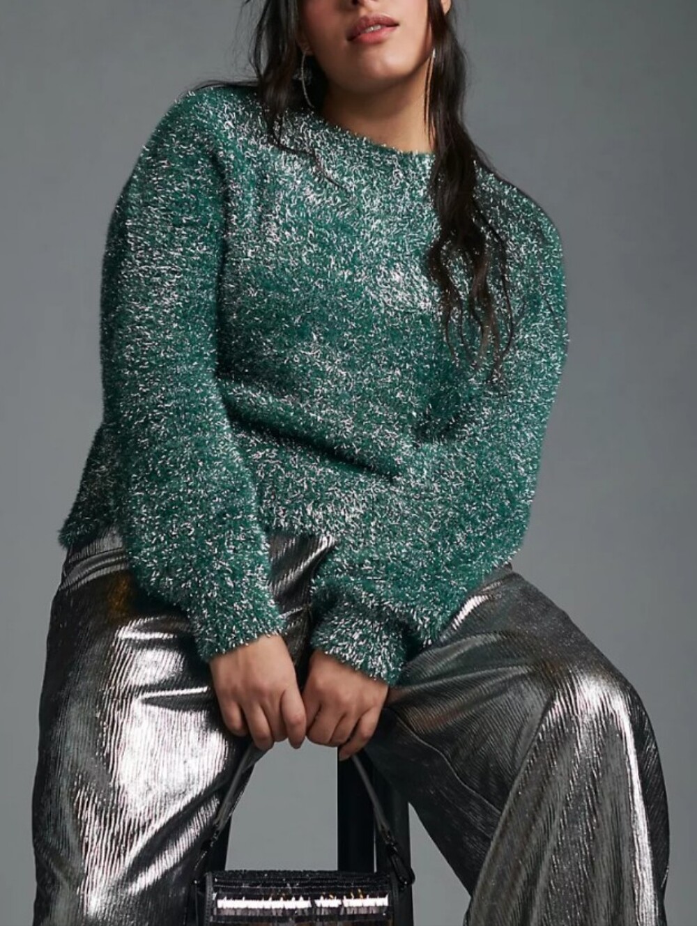 Maeve Tinsel Eyelash Sweater Anthropologie